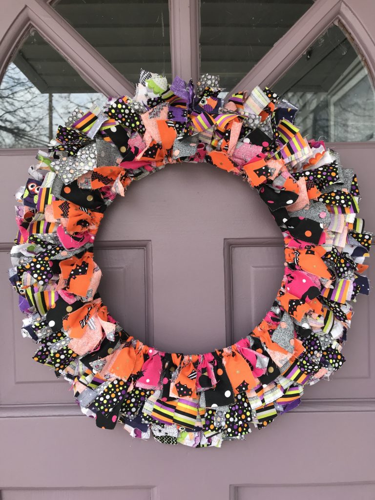 DIY Halloween Fabric Wreath
