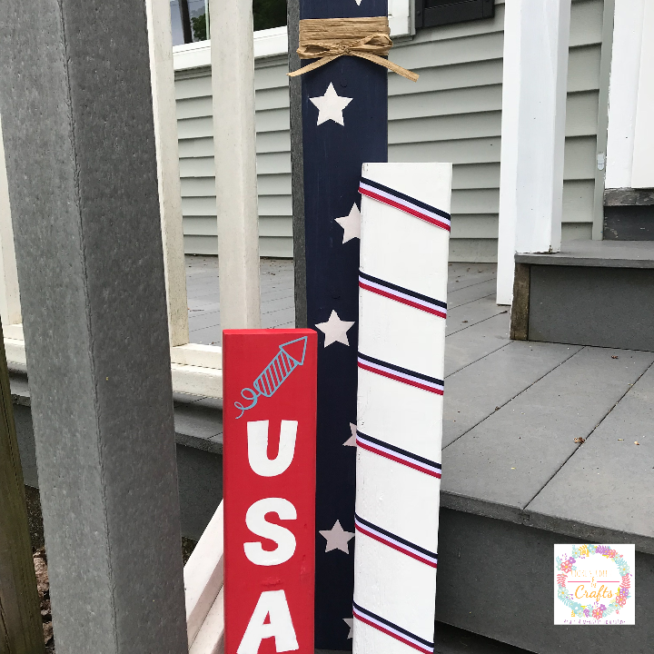 2x4 4th of July porch decor