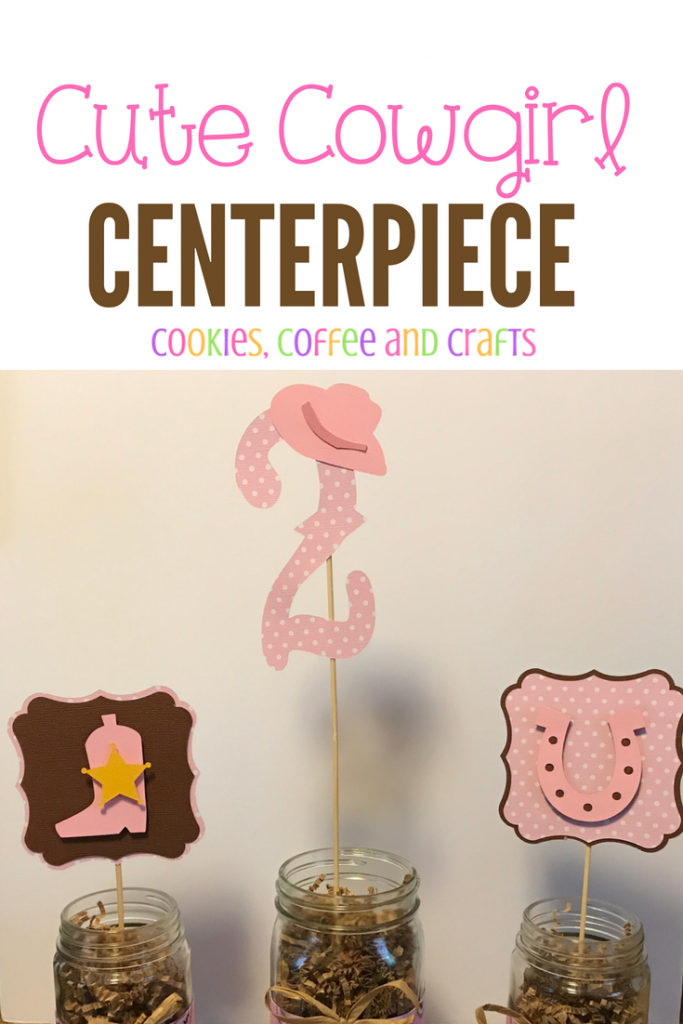 Make your tables look amazing with this cute and country DIY cowgirl birthday centerpiece with mason jars. Follow this easy Cricut tutorial to create your own. #CricutMade #Cowgirl #Birthdayparty #Kids #DIY #masonjars #BirthdayDecorations #Cute #Country #Pink #Centerpiece