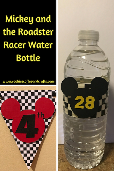 Mickey and the Roadster Racer Birthday Party Water Bottle