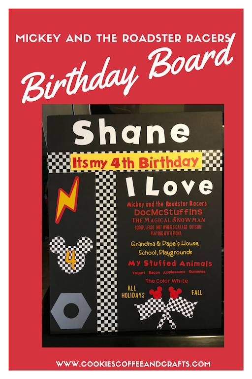 Mickey and the Roadster Racers Birthday Board