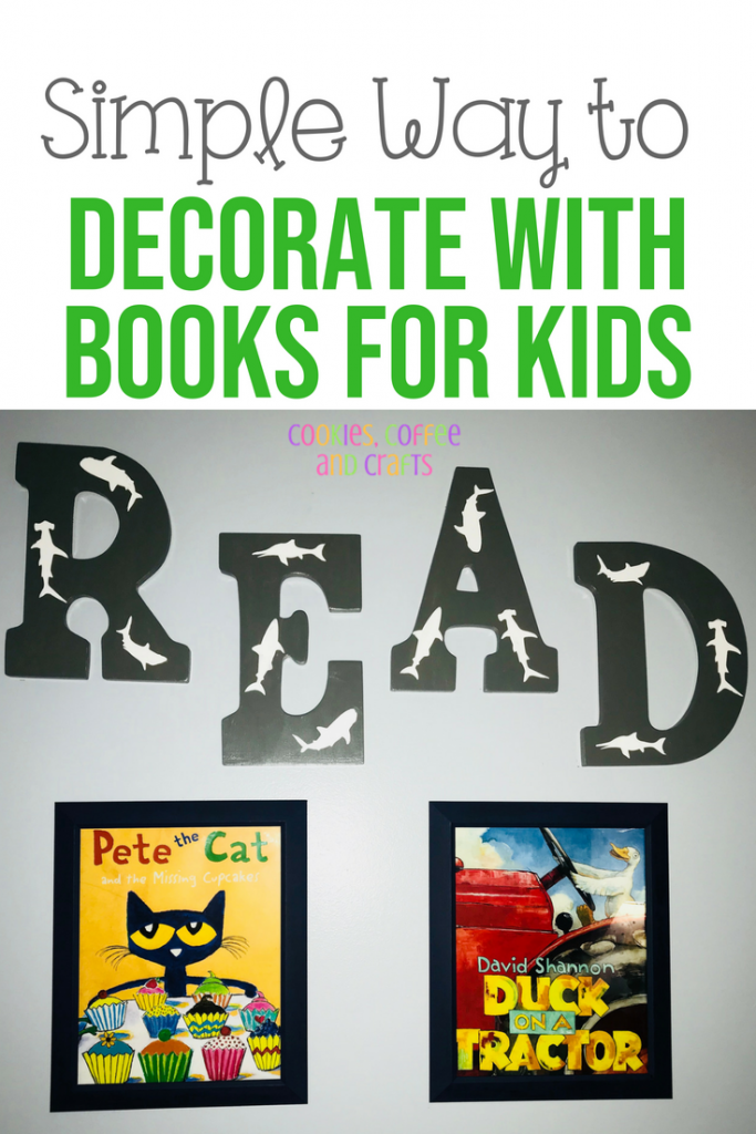 My kids are little bookworms and love to read. Many times as gifts they recieve hard cover books and never keep the book jackets on, so I used them as reading nook decor for their rooms. This is an easy, cheap and simple way to decorate a child's room. #HomeDecor #ReadingNook #DIY #DollarStore #Kids #Books #ChildrensBooks #Reading #KidsDecor #Decorate