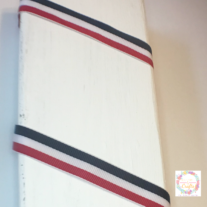 White 2x4 with Patriotic Ribbon 