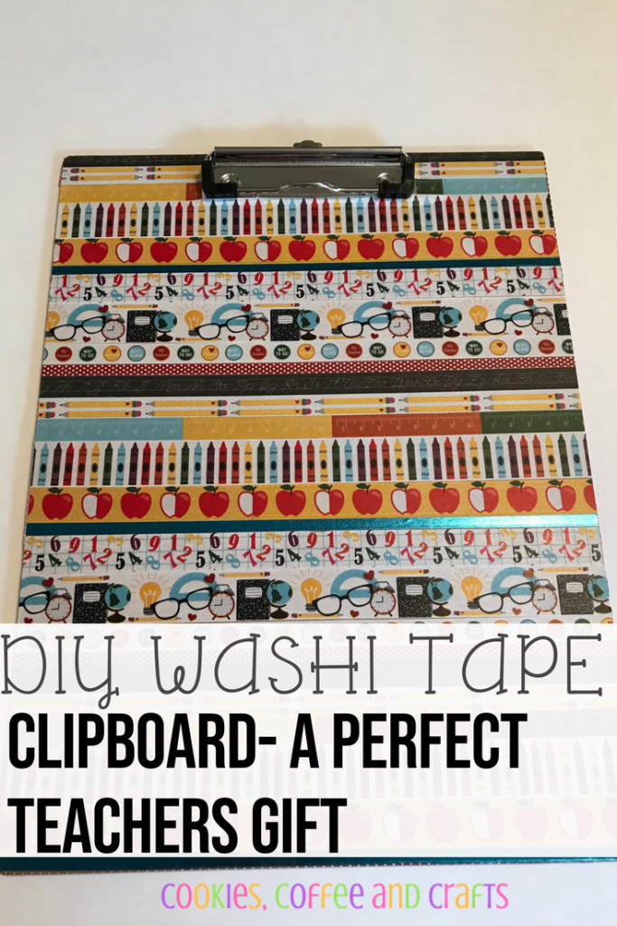 My son will be starting preschool in September and I wanted to create a Back to School Teacher Gift to show our appreciation for teachers. This DIY Clipboard with Washi Tape is an easy homemade craft anyone can do. #backtoschool #backtoschoolthoughts #school #classroom #TeacherGift #classroom-decor #Preschool #Teacher #organization #firstdayofschool