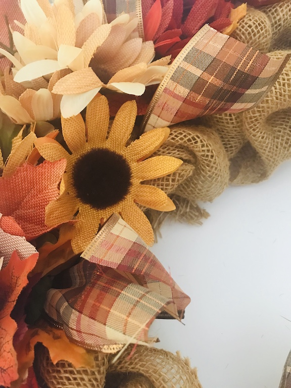 Dollar Store Ribbon on Wreath