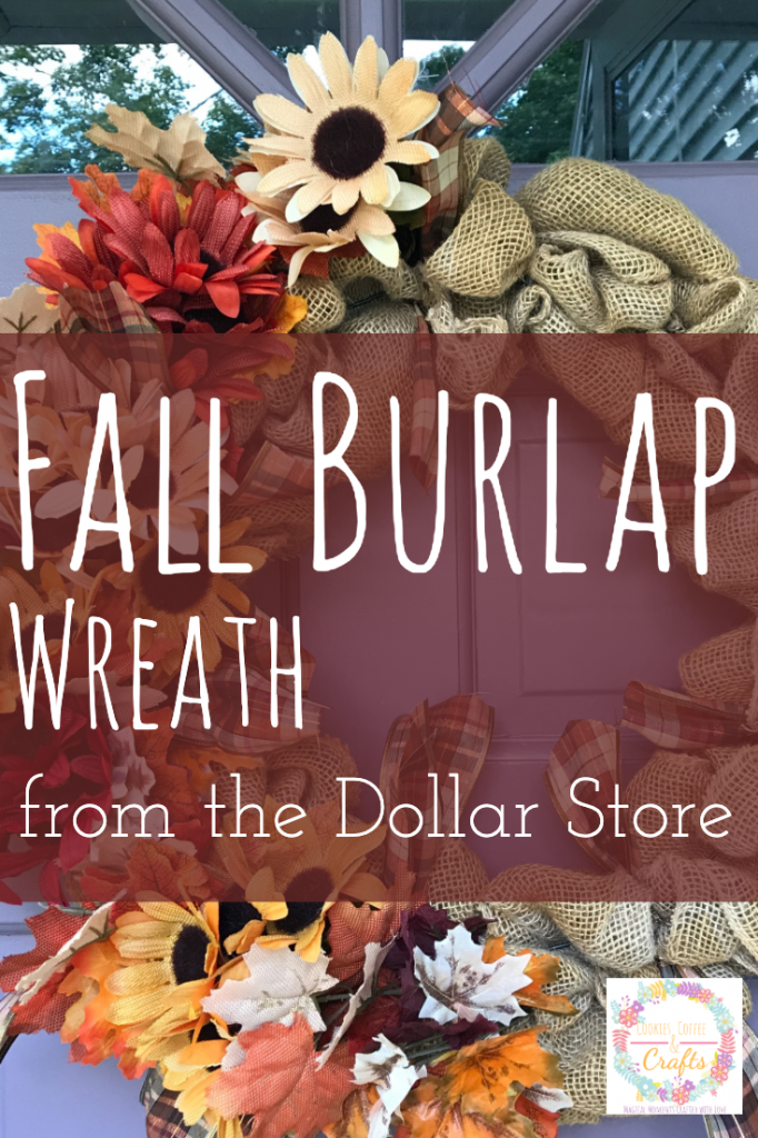 Fall Burlap Wreath from Dollar Store