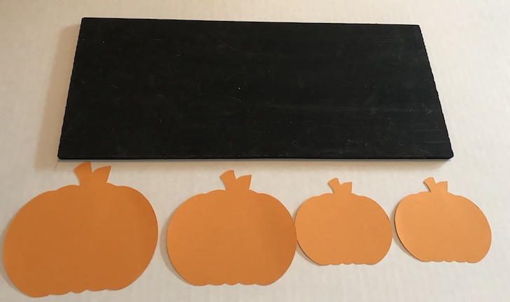 Card Stock Pumpkins and Sign