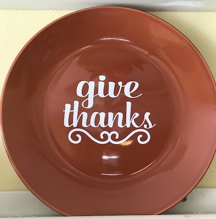 Give Thanks Plate idea