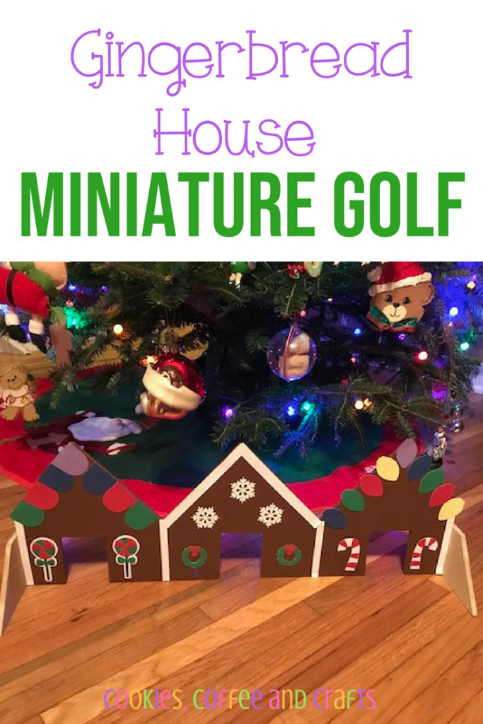 Have fun at Christmas with this awesome gingerbread man miniature golf game. This is perfect for families, kids, school, church or anyplace with a party! Follow this simple DIY to create your own and have fun with family and friends. #Xmas #Christmas #ChristmasGames #DIY #GingerbreadMan #MiniatureGolf #ChristmasParty #ChristmasIdeas #Kids #School #Party #GingerbreadHouse