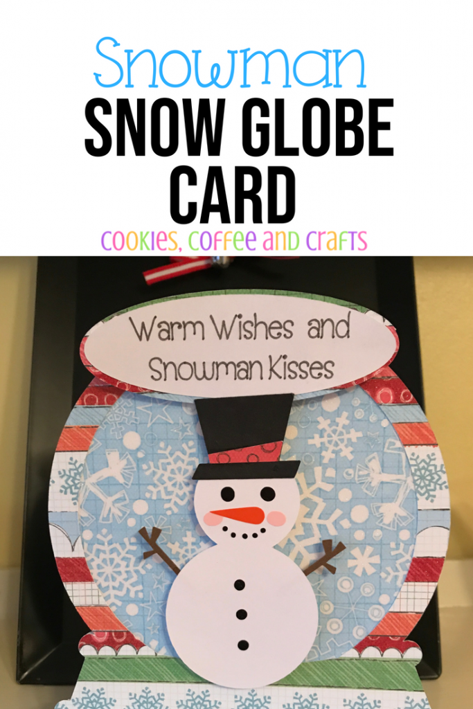 Snowman are so cute and easy to make. Shaking a snow globe with a snowman inside is a fun experience and I wanted to create a card like that. Create this easy homemade card with your Cricut. #Cricut #CricutMade #Snowman #Homemade #HomemadeCard #Scrapbook #Paperlove #Christmas #ChristmasCard #ChristmasIdeas