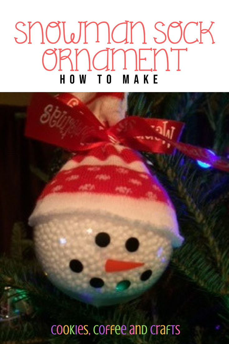 How to Make a Snowman Sock Ornament
