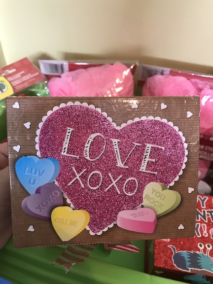 Dollar Tree valentines boxes for the kids to put their hearts