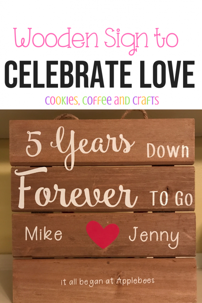 Celebrate your love with this customized wooden sign. This sign makes a great gift for your loved ones. #Love #Anniversay #Wedding #Gift #Christmas #Birthday #ValentinesDay