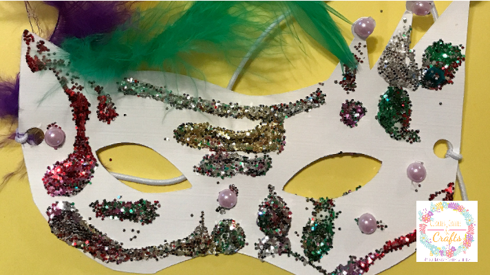 Mardi Gras Craft with Dollar Store Supplies 