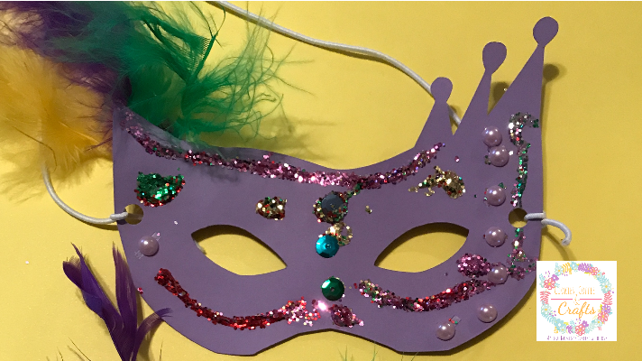 Kids Mardi Gras Mask Craft with Dollar Store Supplies