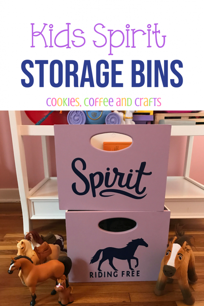 A great way to organize a child’s bedroom and hide clutter is with storage bins. These are great for small spaces and you can fill them with toys, books or clothes. Follow this easy tutorial to create Spirit bins. #Kids #KIdsStorage #Storage #Organize #Organization #Toys #Books #Bins #toddlertoys #parenting #forgirls #KidsToys #Spirit #SpiritRidingFree