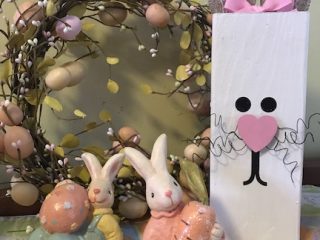Create this adorable bunny from 2x4 Scrap Wooden and have an adorable decoration for Easter and spring.
