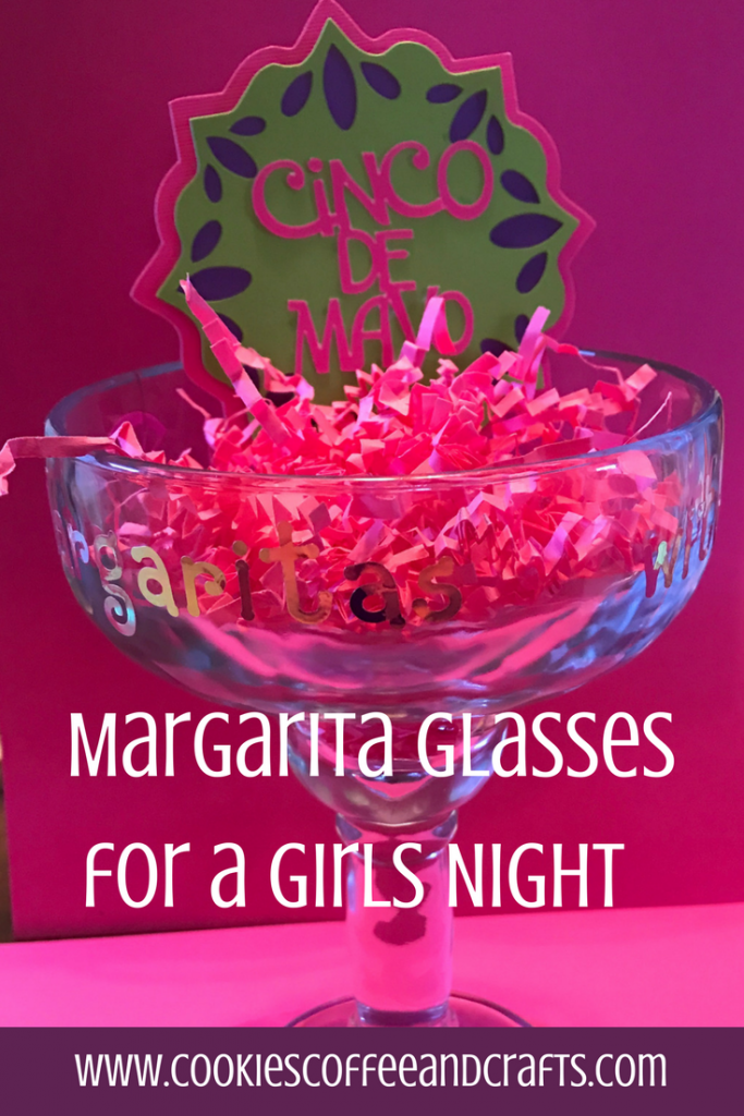 Cinco de Mayo margarita glasses for a girls night. Just head to the dollar store and make these glasses for your girls.