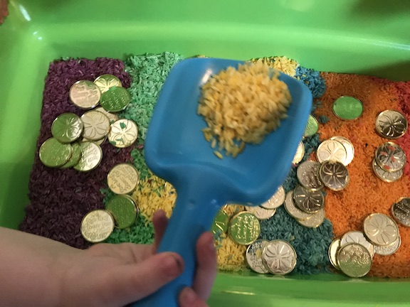 St.Patrick's Day Sensory Bin for Kids