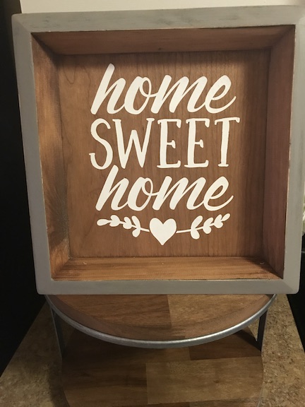 Create and design your own home sweet home farmhouse sign by making a stencil on your Cricut Maker and painting the design onto the wood. Distress the sign and give it a classic farmhouse sign look 