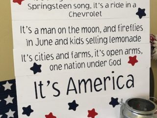 Have fun creating a sign using the chorus from your favorite song. I'm creating an It's America Patriotic Sign for the 4th of July using my Cricut Maker and Cricut Design Space
