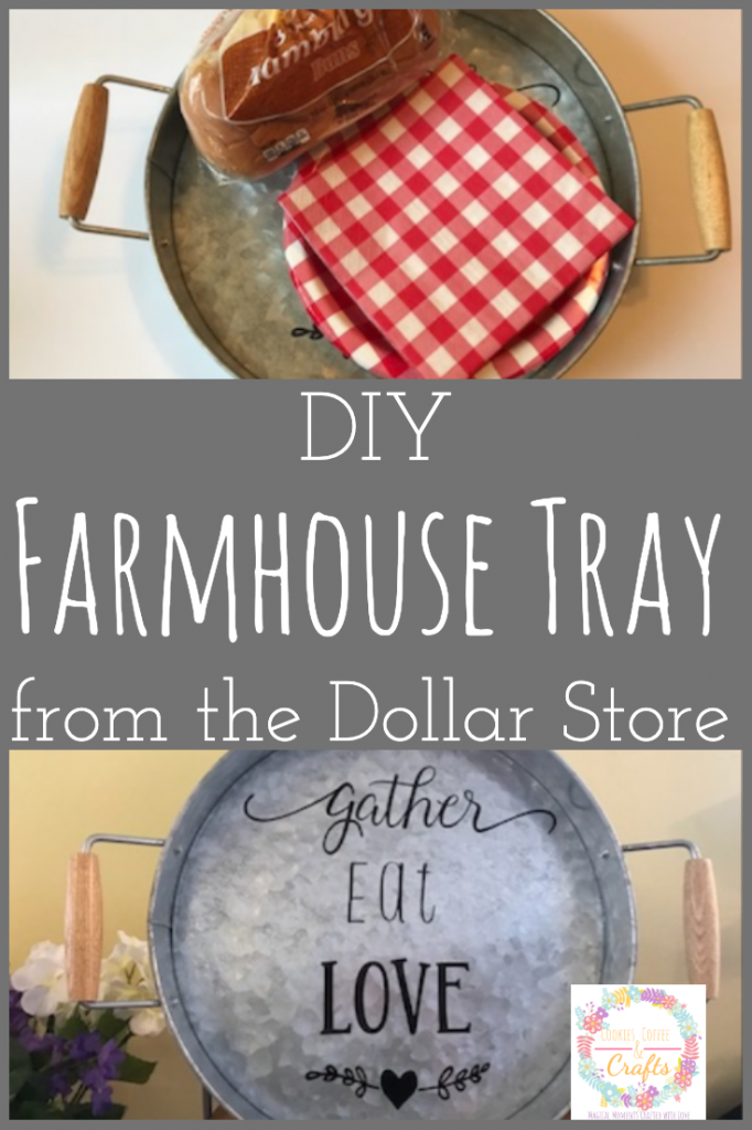 DIY Farmhouse Tray from the Dollar Store