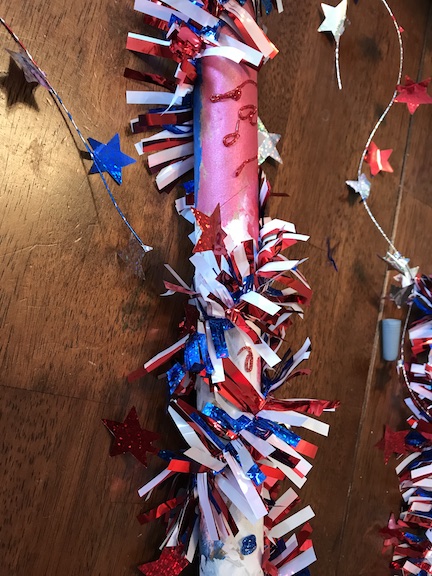 Show off your patriotic pride by creating a patriotic baton The kids will love creating these and twirling them around. This also make a great project for summer to. 