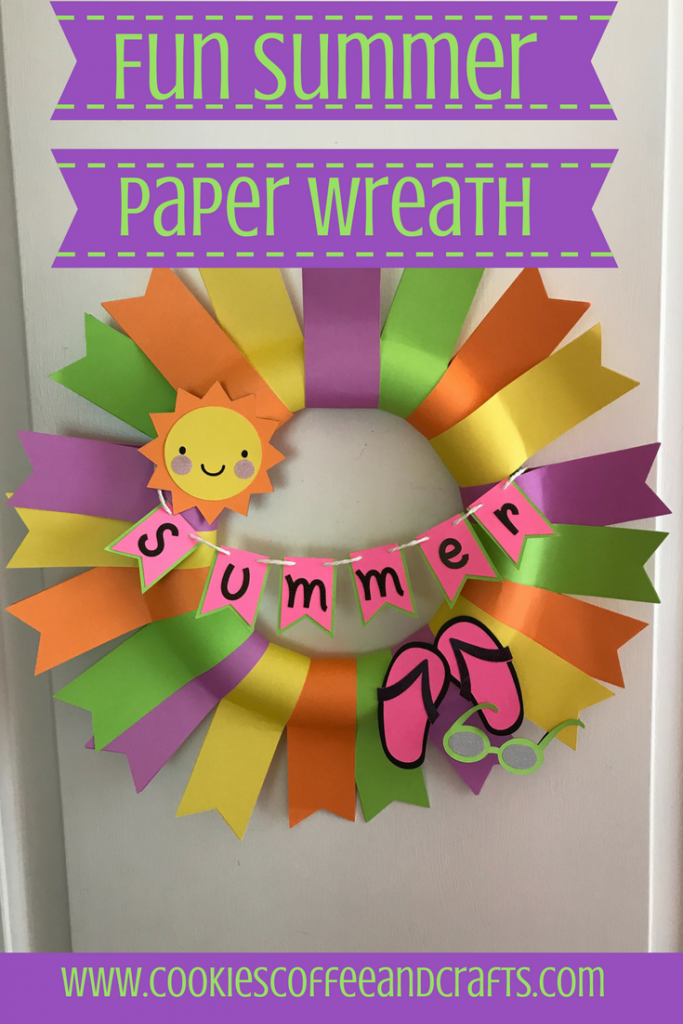 Make this bright and fun summer paper wreath to decorate your front door. Learn how to design this in design space and cut it on your Cricut Maker