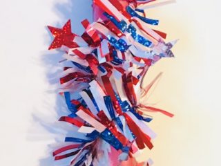 Show off your patriotic pride by creating a patriotic baton The kids will love creating these and twirling them around. This also make a great project for summer to.