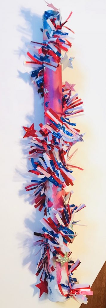 Show off your patriotic pride by creating a patriotic baton The kids will love creating these and twirling them around. This also make a great project for summer to. 