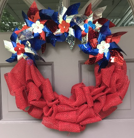 Head to the dollar tree and grab your supplies to create a patriotic pinwheel wreath. Find out how to make this wreath by following this easy tutorial. 