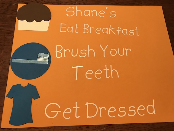 Make the daily morning routine at home easy with a kids morning checklist. Get the kids ready for school with this easy chart and pictures. Moms and kids will be smiling! #BacktoSchool #Organization #Organize #BacktoSchoolThoughts #Kindergarten #School #firstdayofschool #IdeasfortheHome #Parenting #Checklist #Cricut #CricutMade #Preschool