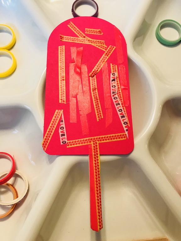 Kids Popsicle Craft with Washi Tape