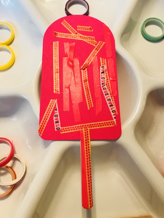 Kids Popsicle Craft with Washi Tape 