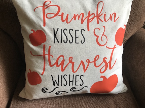 Fall Pillow Cover with Cricut 