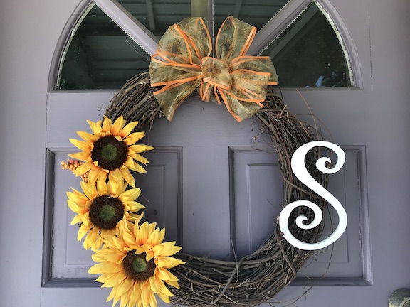 Easy Sunflower Wreath