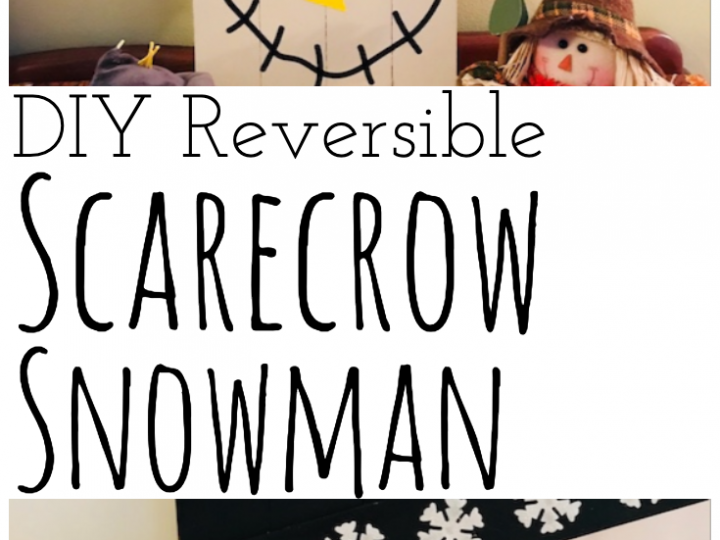 DIY Reversible Scarecrow Snowman
