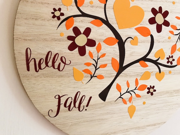 Add Hello Fall to Fall Door Decor