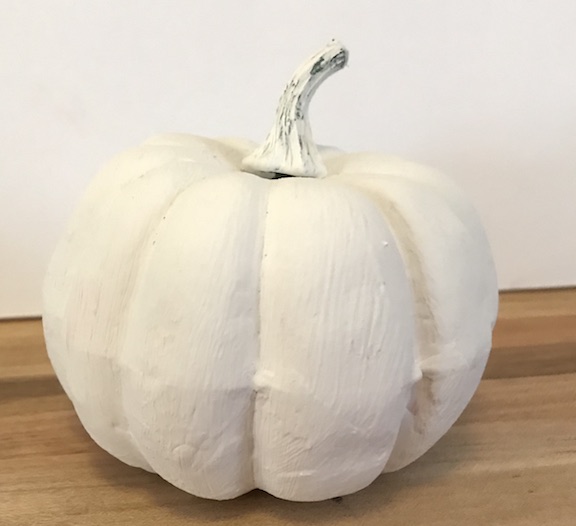 White Painted Pumpkin Craft 