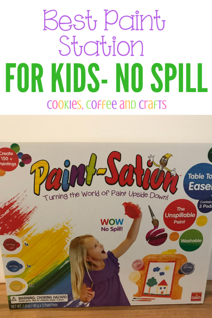 Every mom and child should have this easy no spill, mess free paint station. It's a simple way to let your child create and paint with an easy clean up. Perfect for boys and girls and all year round. #PaintforKids #Parenting #GiftGuide #Christmas #Toddler #Preschool #MessFree #PaintStation #CreativeKids #Kids