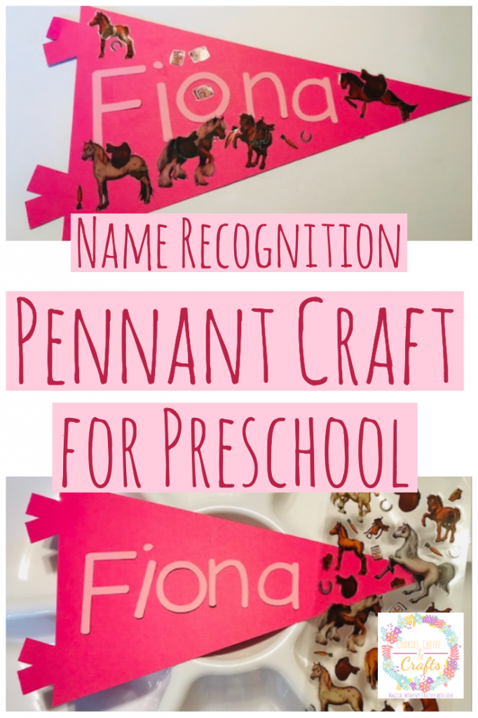 Name Recognition Pennant Craft for Preschool
