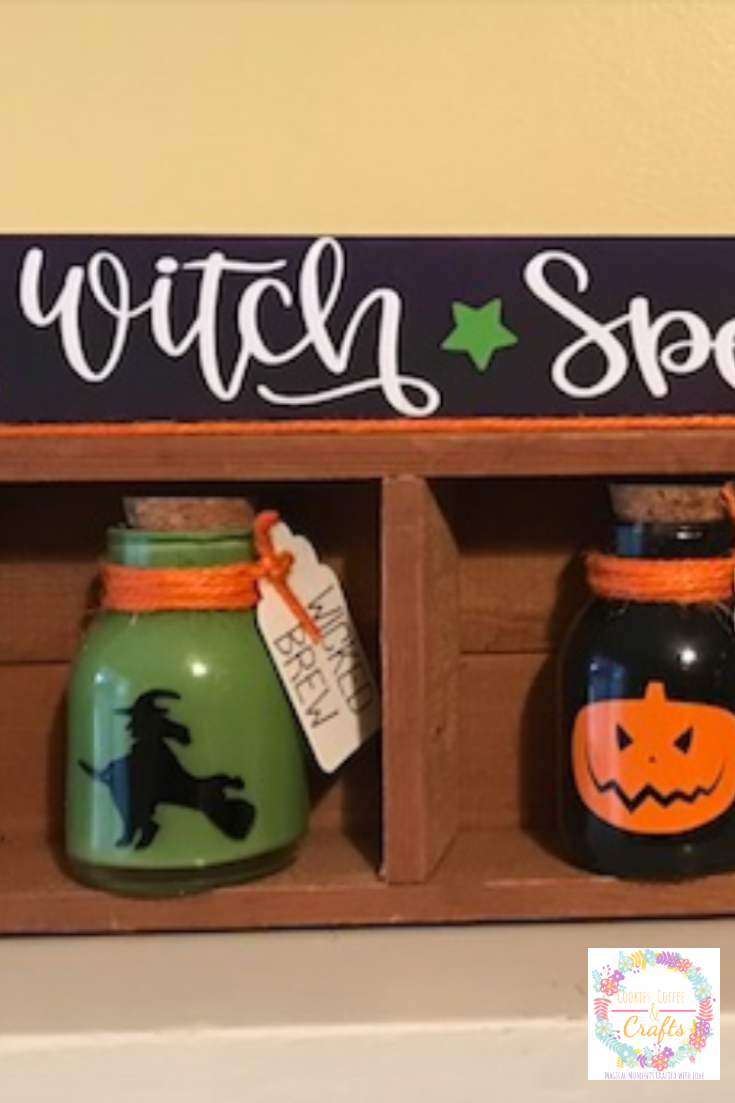 Halloween Potion Bottles Shelf