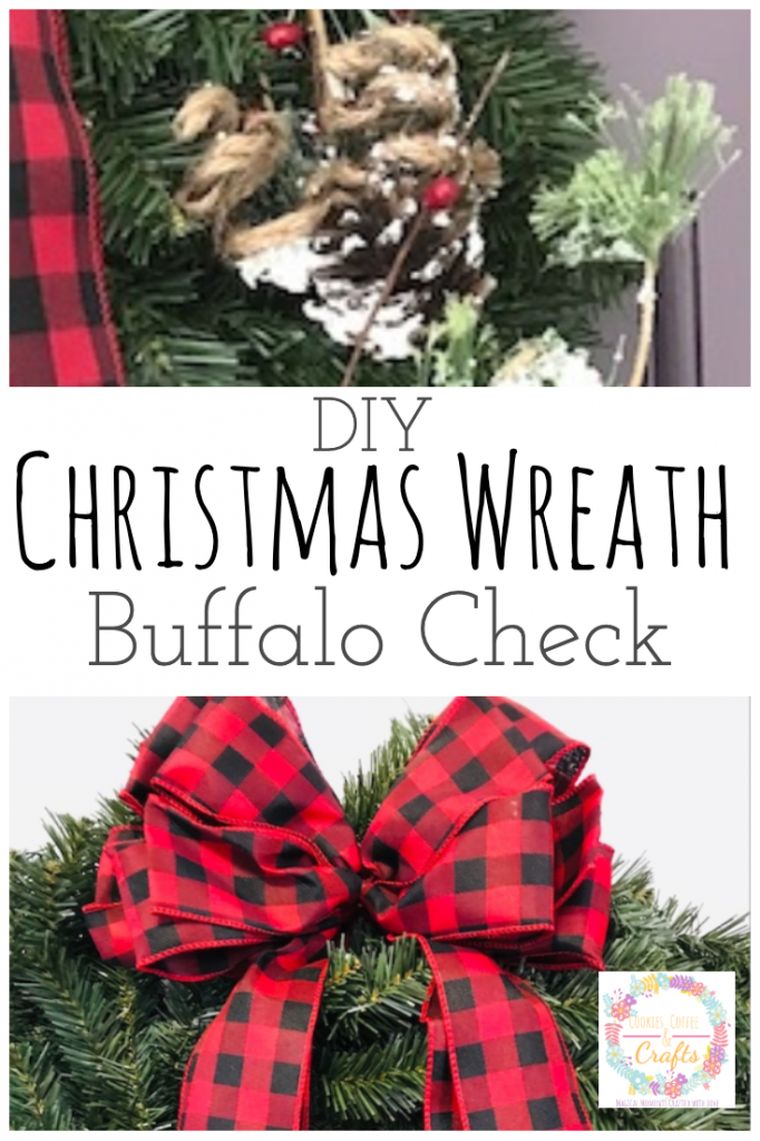 DIY Buffalo Check Christmas Wreath