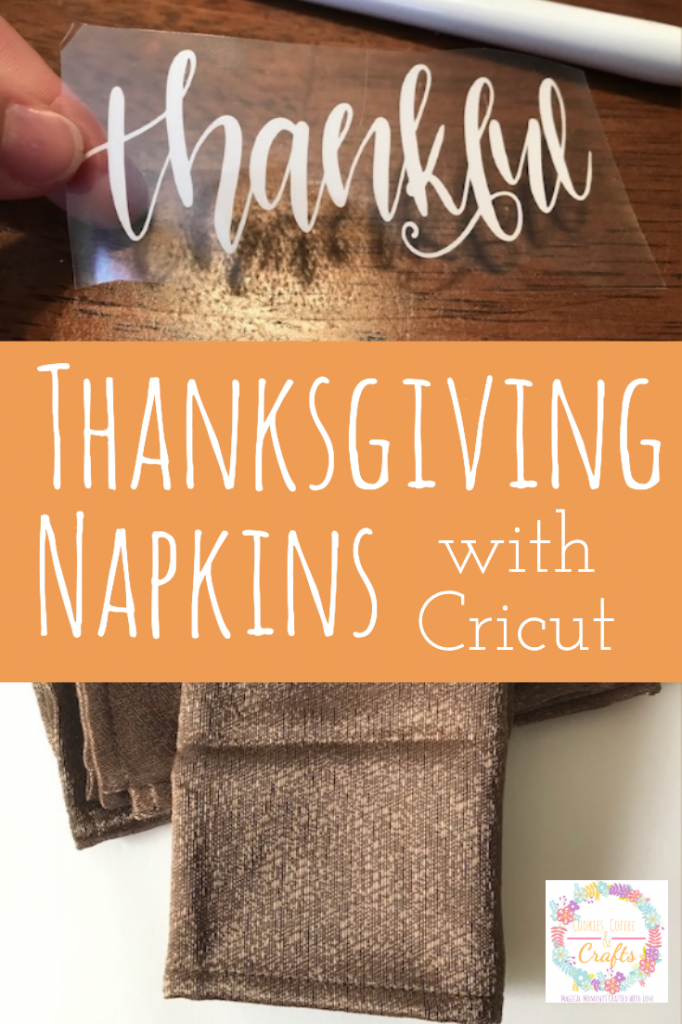 DIY Thanksgiving Napkins with Cricut