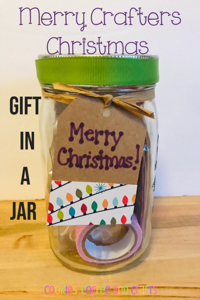 This gift in a jar is perfect for any crafter you know. It's a creative collection of fun crafting items, perfect for teens too. This jar is simple and easy to create and you can buy most items at the dollar stores. #GiftinaJar #HolidayGifts #GiftIdeas #DIYGiftIdeas #Christmas #ChristmasGifts