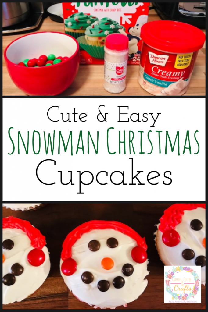Cute & Easy Snowman Christmas Cupcakes