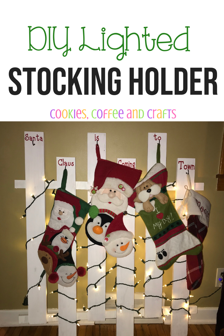 DIY Lighted Stocking Holder