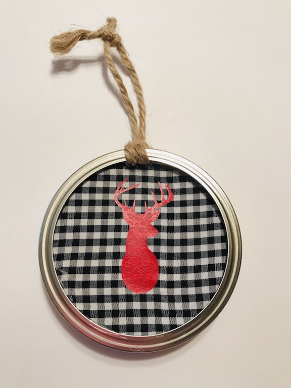 DIY Mason Jar Lid Ornament for Christmas