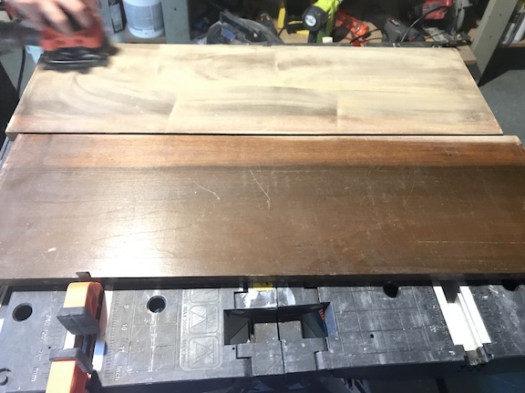 Getting the wood ready to create a Christmas Card Holder