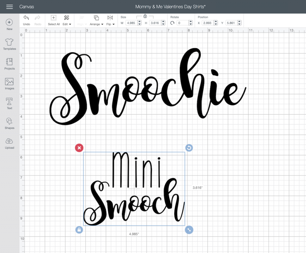 Do you and your daughter have fun nicknames? Use them to create Mommy & Me Shirts for Valentine's Day. These are perfect for your daughters and great for any occastion in life. Learn how to make Glittery Mommy & Me Valentine's Day Shirts. #MommyandMe #Mommydaughter #Valentines #ValentinesDay #CricutMade #Cricut